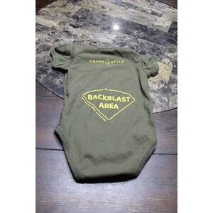 Grunt Style Back Blast Area Green Bodysuit One Piece Infant Size 6 months